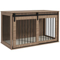 Furniture Dog Crate - Removable Cushion - Large Dogs - Brown