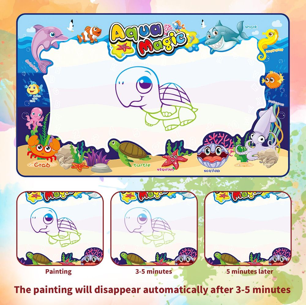 Deluxe Water Doodle Set - Large Drawing Area, Abundant Accessories, Non-Toxic & Eco-Friendly - Gift!