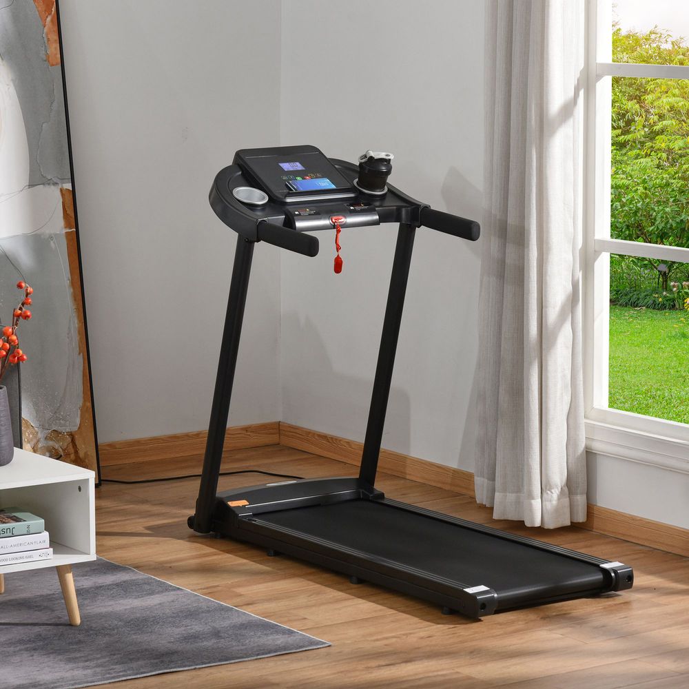 1.5HP Treadmill, 12km/h Electric 1.5HP Motorised Running Machine, w/ 12 Programs, LED Display, for Home Gym Indoor Fitness