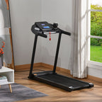 1.5HP Treadmill, 12km/h Electric 1.5HP Motorised Running Machine, w/ 12 Programs, LED Display, for Home Gym Indoor Fitness