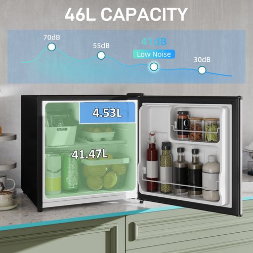 Counter Top Fridge - 46L with Chiller Box, Silver