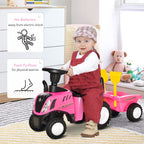 Pink Sliding Car w/Horn - Indoor & Outdoor - Ages 12-36 Months - 25 kg Load - Battery Powered