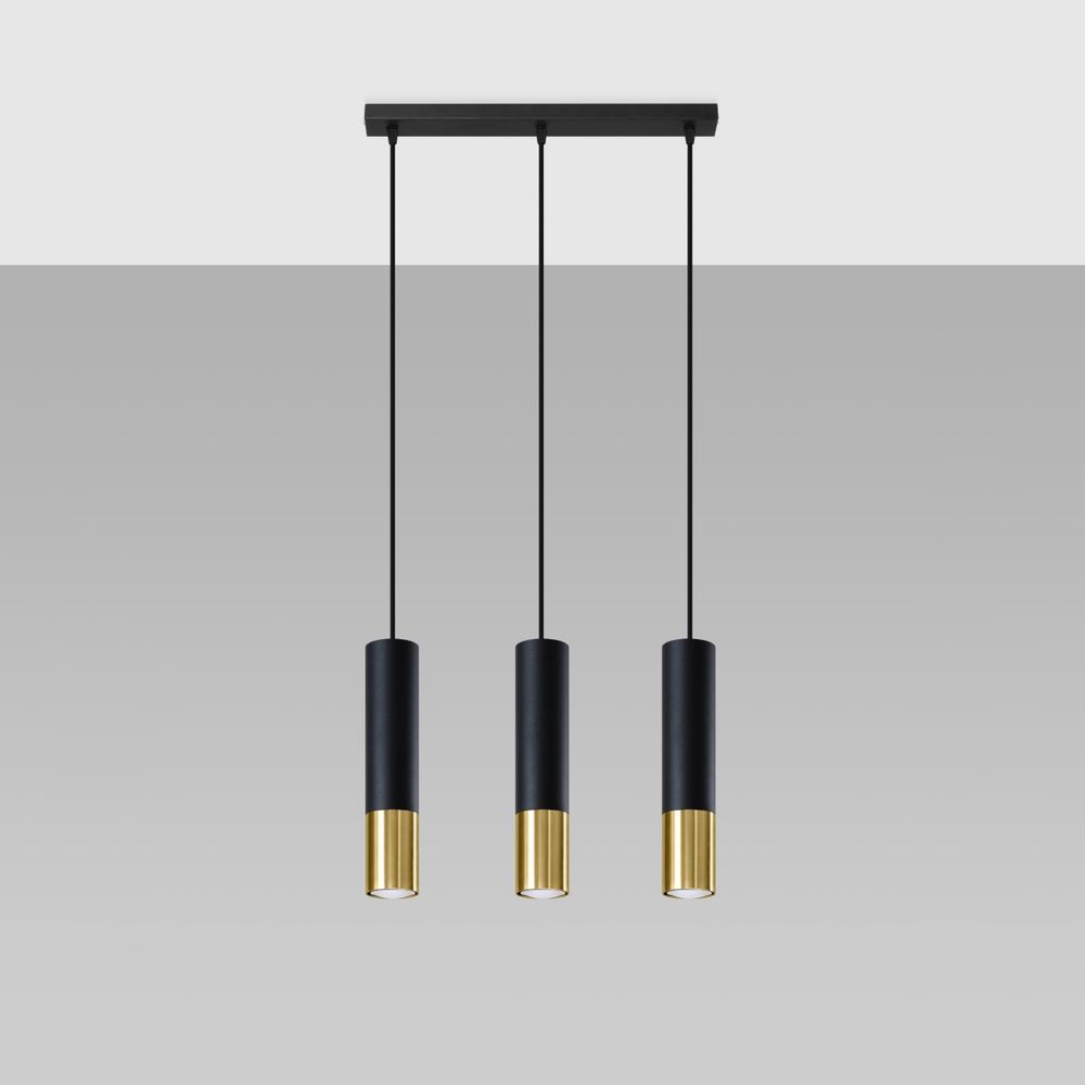 Pendant lamp steel Loopez modern Design GU10 with 3x40w Detail