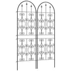 Set of 2 Metal Garden Trellis, Outdoor Trellis Panels, 150 x 50 cm