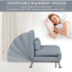 Portable 5 Position Convertible Sleeper Chair Sofa Bed