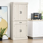 180cm Kitchen Pantry Storage Cabinet Server Food Organizer, White