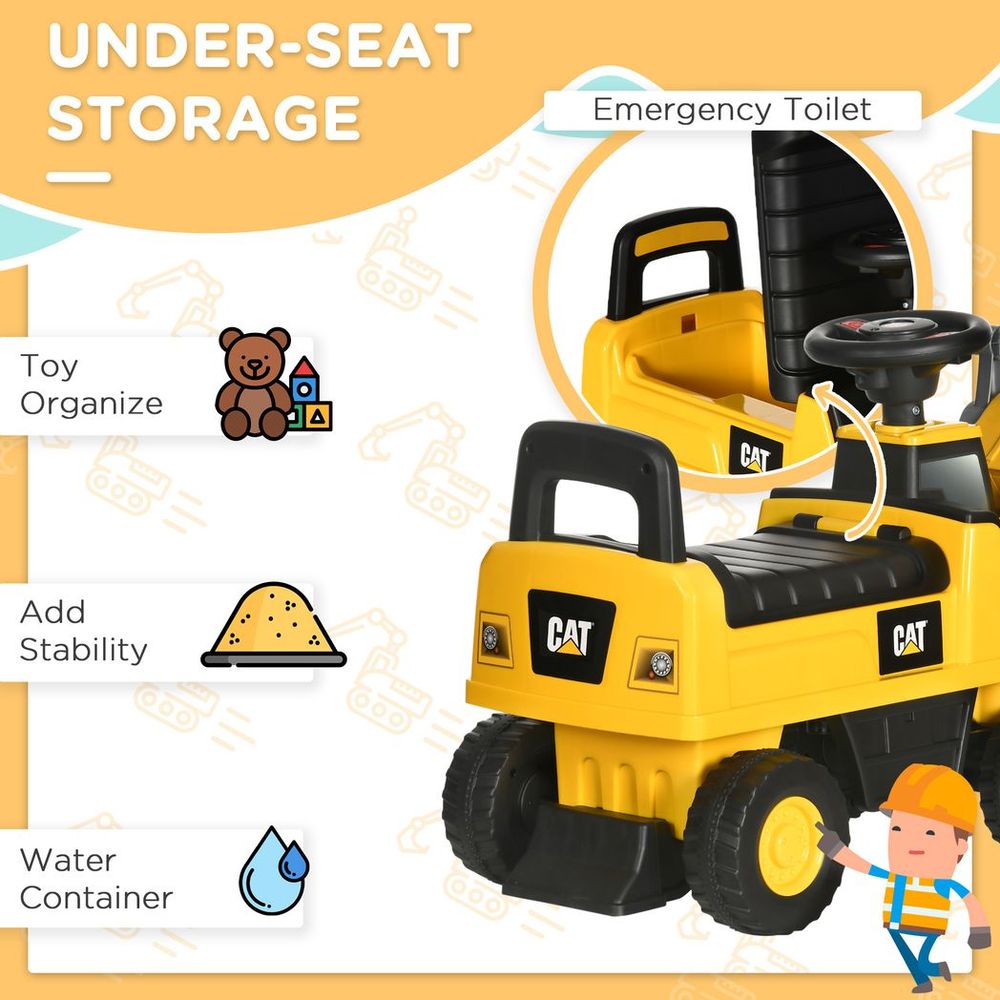 Kids Construction Ride-On Toy with Manual Shovel - Ages 1 to 3