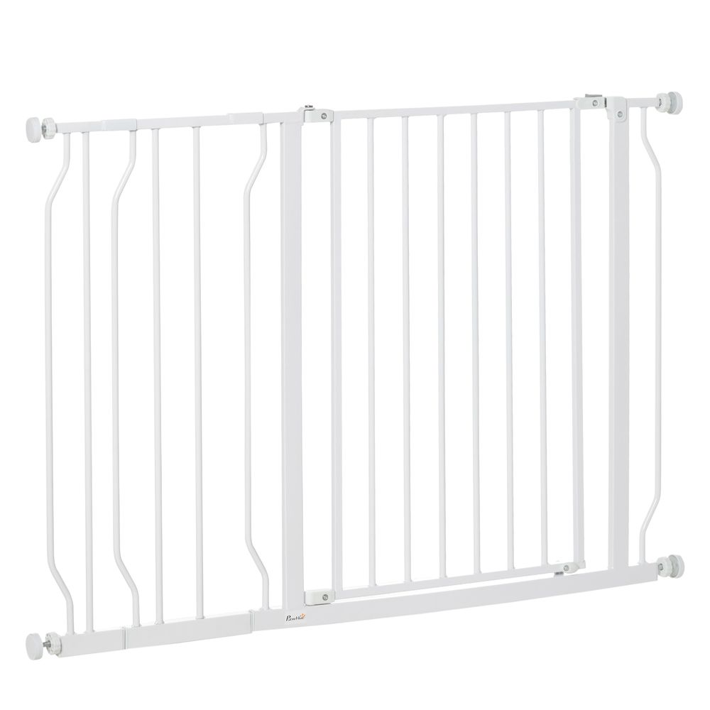 Ultimate Pet Safety Gate - Wide Stair Gate, 75-115cm, White