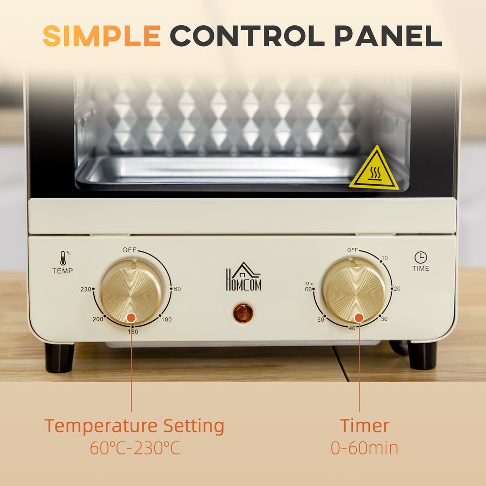 Mini Oven Toaster with Baking Tray, Wire Rack, and Crumb Tray - for All Demographics!