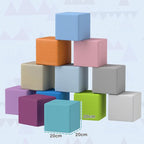 12 PCs Soft Play Blocks Soft Foam Toy Blue