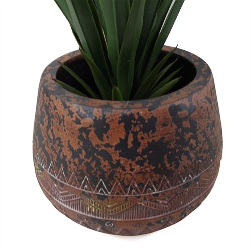 24cm x 30cm Large Zaturn Planter Brown / Black