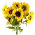 Pack of 6 x 88cm Yellow Artificial Sunflower - 18 heads with Flowers Detail