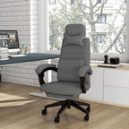 Home Office Chair Reclining Computer Chair w/ Lumbar Support Dark Grey