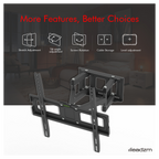 26-55 Inch Double Pendulum Large Base TV Stand TMDS-105 Bearing 40Kg/Vese400*400/Upper And Lower-10~ 10°
