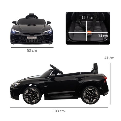 Audi RS e-tron GT Licensed 12V Kids Electric Ride on W/ Remote, Black