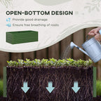 Steel Raised Bed - Reinforced Rods - Green - Outdoor Garden Planter