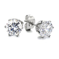 6mm Cubic Zirconia Stud Earring - Hypoallergenic, Stainless Steel, Gift Boxed