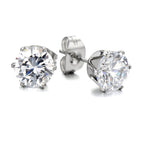 6mm Cubic Zirconia Stud Earring - Hypoallergenic, Stainless Steel, Gift Boxed