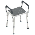 Rust-Free Aluminium Bath Chair with Adjustable Height, Grey
