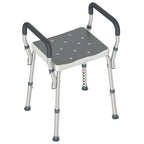 Rust-Free Aluminium Bath Chair with Adjustable Height, Grey