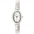 Ladies White Dial Silver Expander Bracelet Watch - and Stylish
