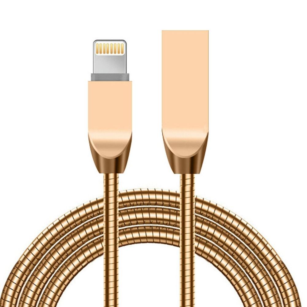 Durability Gold Spring Cable with Zinc Alloy Connectors