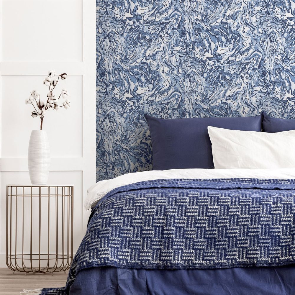 Liquid Marble Navy