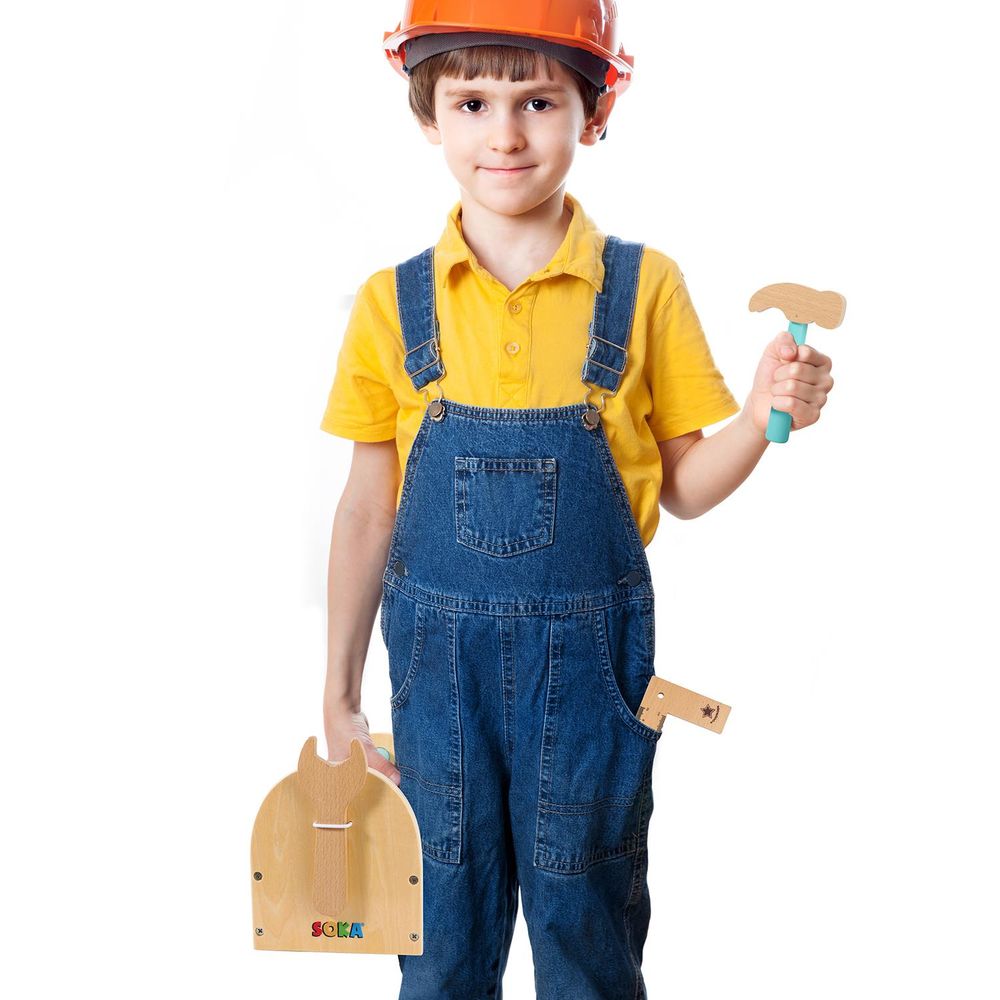 My First Tool Box - Realistic Wood DIY Toys for Little Builders