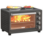 28L Countertop Toaster Oven with 2 Hot Plates, Grill, Roast, Bake
