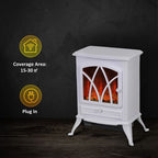 Freestanding Fireplace Flame Effect Electric Heater Log Burning