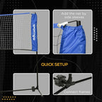 4m Badminton Net, Adjustable Sports Net for Tennis, Volleybal, Blue