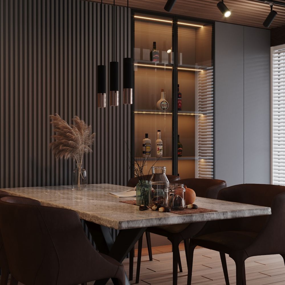 Pendant lamp steel Loopez modern Design GU10 with Light Detail