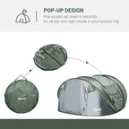 4-5 Person Dome Camping Tent - Pop-Up Design - 4 Windows - Quality & Professional