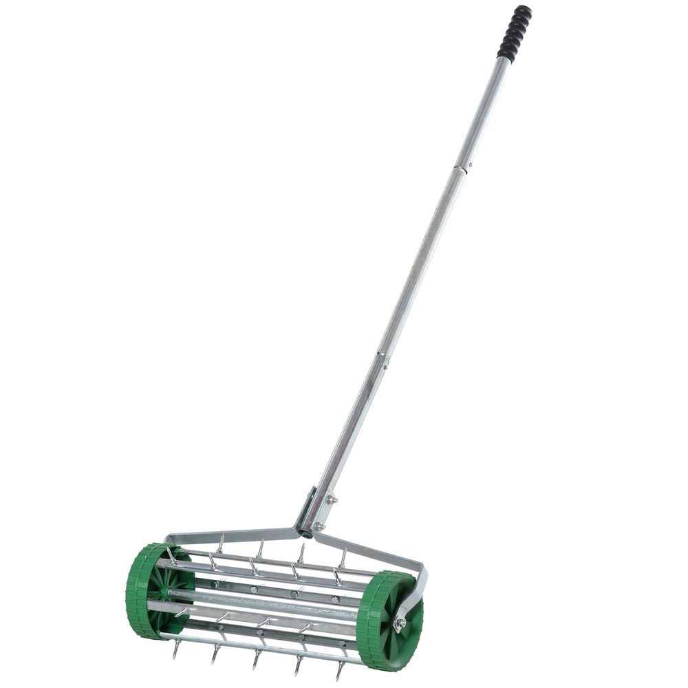 Lawn Aerator Roller-Green/Silver