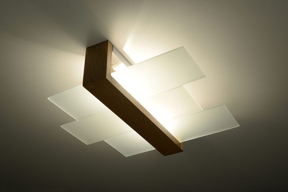 FENIKS 2 Natural Wood LED Ceiling Lamp - Modern & Stylish Design