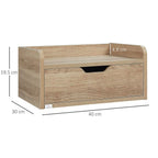 Floating Nightstand Set - Wall Mounted Bedside Table with Drawer - Pack of 2