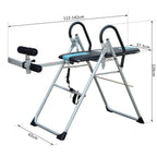 Gravity Inversion Table Foldable Therapy Bench Home Fitness Upside Down Stretching Home Gym Fitness Training Machine Black