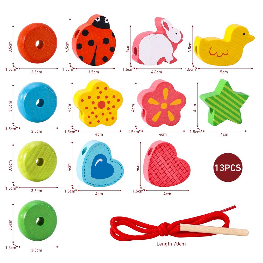 First Threading Set: Colorful Blocks for Learning & Fun