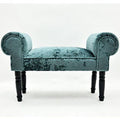 Comfort Velvet Blue Window Seat, Space-saving Design