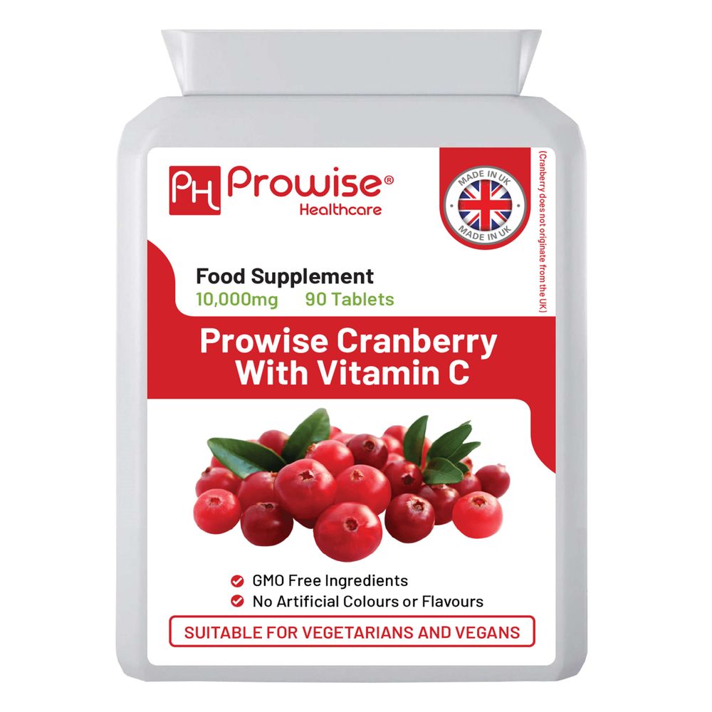 Cranberry with Vitamin C - Immune Support, Urinary Tract Health - 10,000mg + 80mg