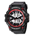 Stylish Sports Red Digital Watch with Dual Time 5ATM Water Resistance