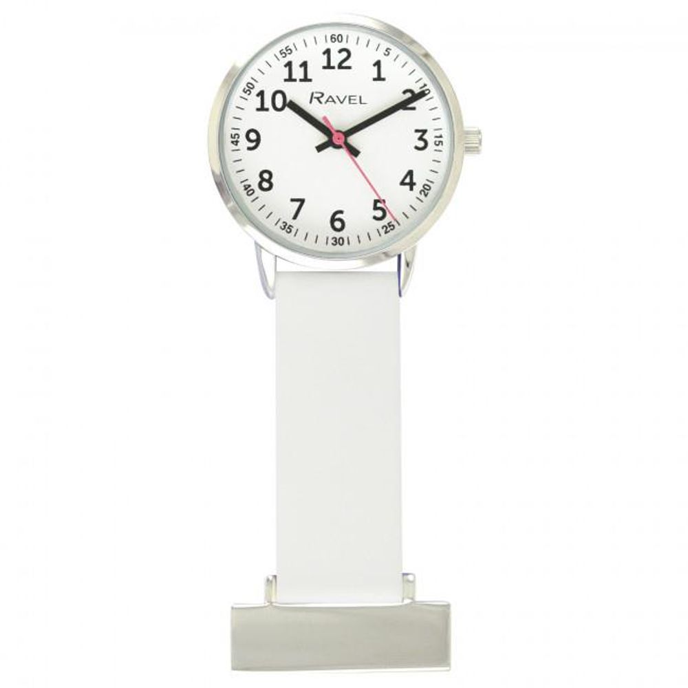 White Silicone Nurses Fob Watch