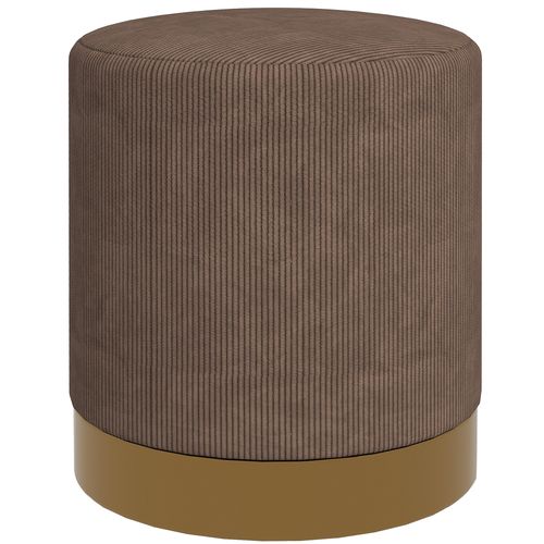 Modern Round Footstool, Fabric Upholstered Foot Rest