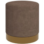 Modern Round Footstool, Fabric Upholstered Foot Rest