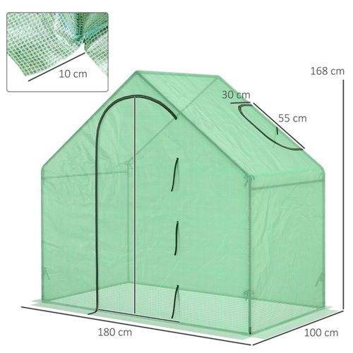 Mini Walk-in Greenhouse with Features Detail