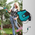 15 m Water Hose Reel-Black/Green
