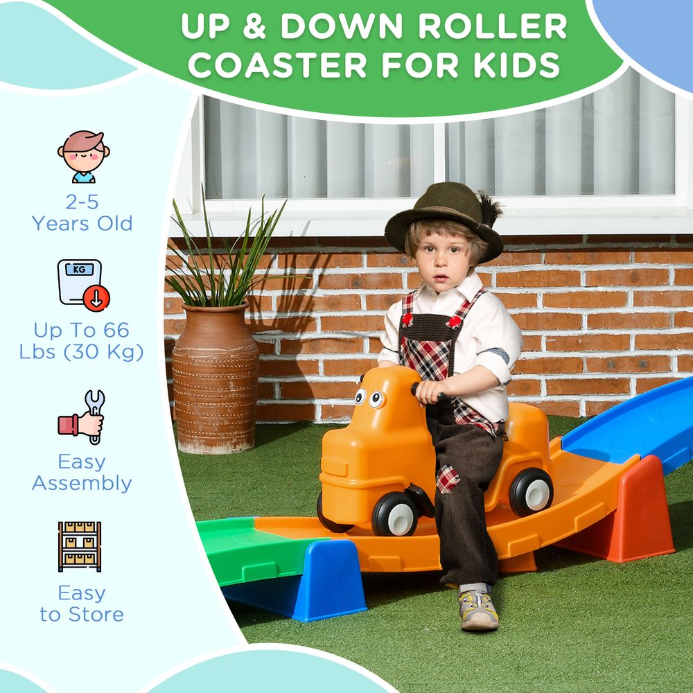 Kids Rollercoaster: 3(m) Up/Down, Non-Slip Steps, Ages 2-5. !