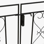 Metal Garden Arch with Double Gate, Garden Arbor Climbing Plants
