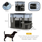 Portable Dog Pen - Puppies, Rabbits, Kittens, Guinea - Grey in Grey