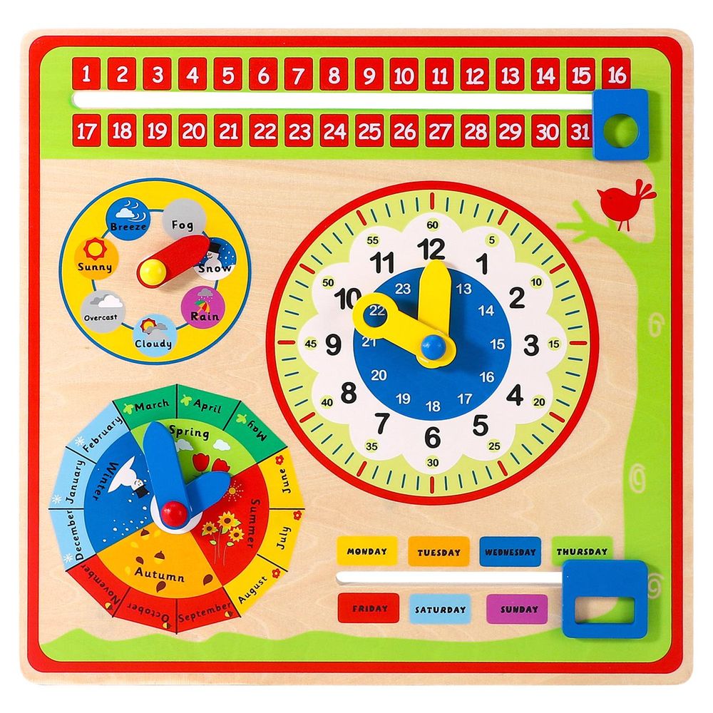 Wooden Calendar - Engaging Learning Tool for Kids